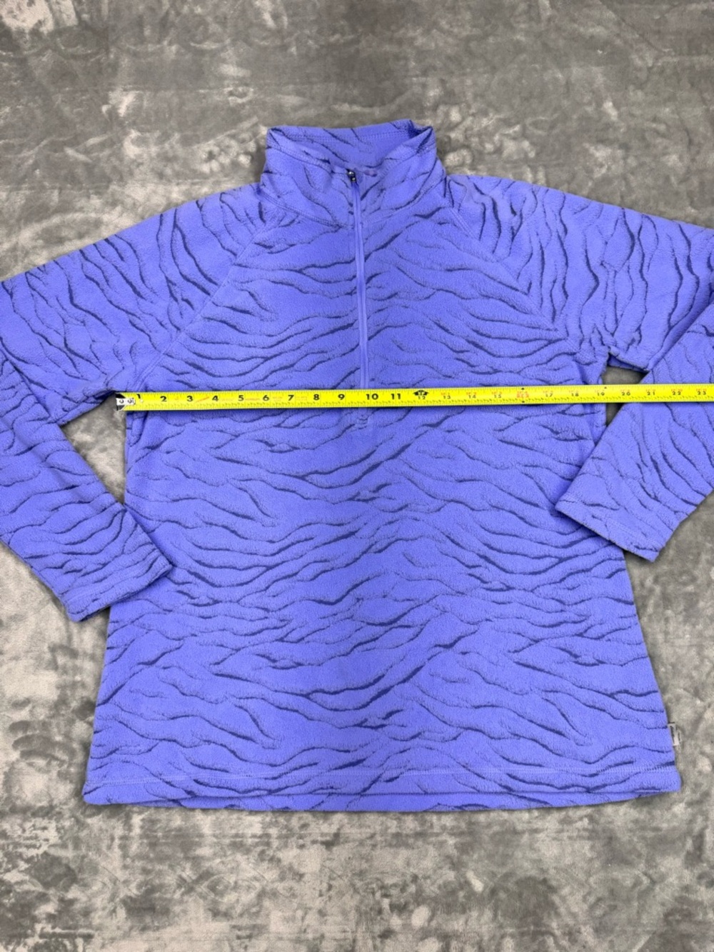 Eddie Bauer Periwinkle Textured Quarter-Zip Pullover - Picture 9 of 9